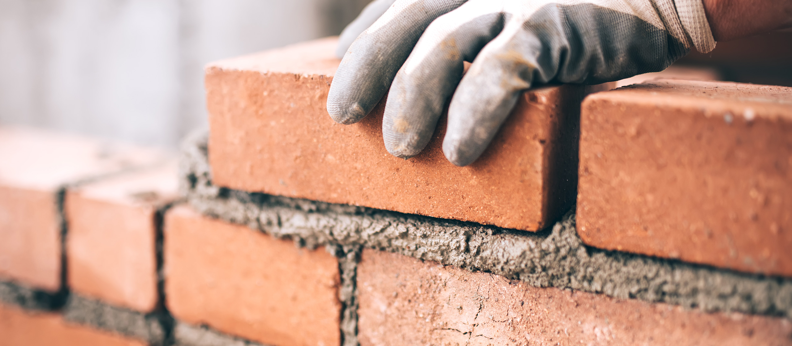 Wall is being bricked
